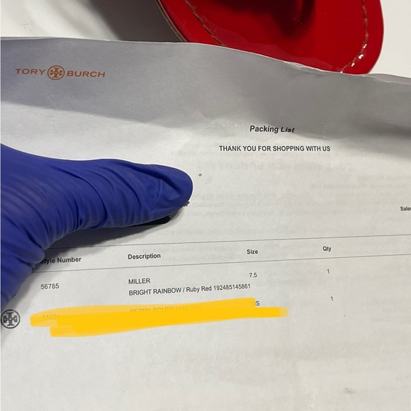 Tory Burch ruby red rainbow millers - Picture 7 of 7